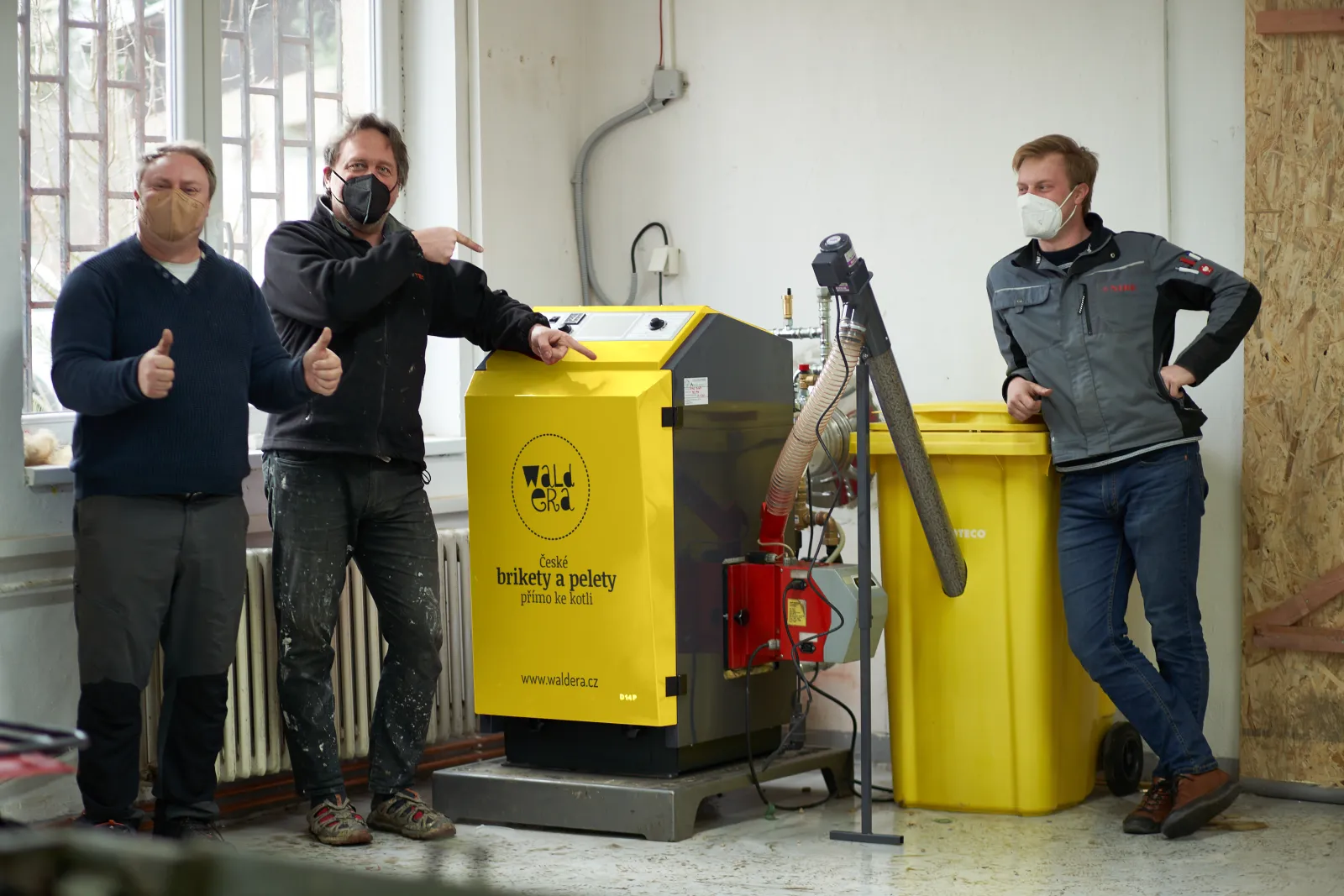 Waldera - instalace kotle na pelety