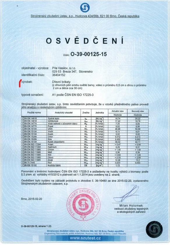 certifikát